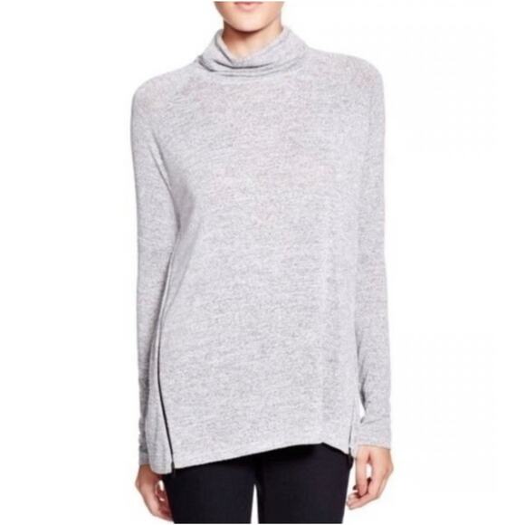 Rag & Bone / JEAN Gray Camden Cowl Neck Zip Pullover Women's Medium - Picture 1 of 7